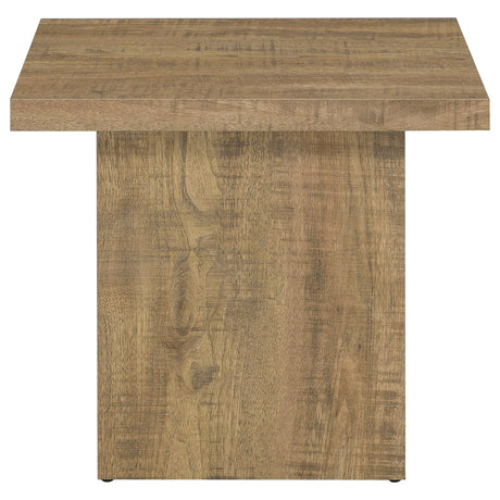  Coaster Furniture Devar 708067 Square Engineered Wood End Table - Mango Brown IMAGE 3