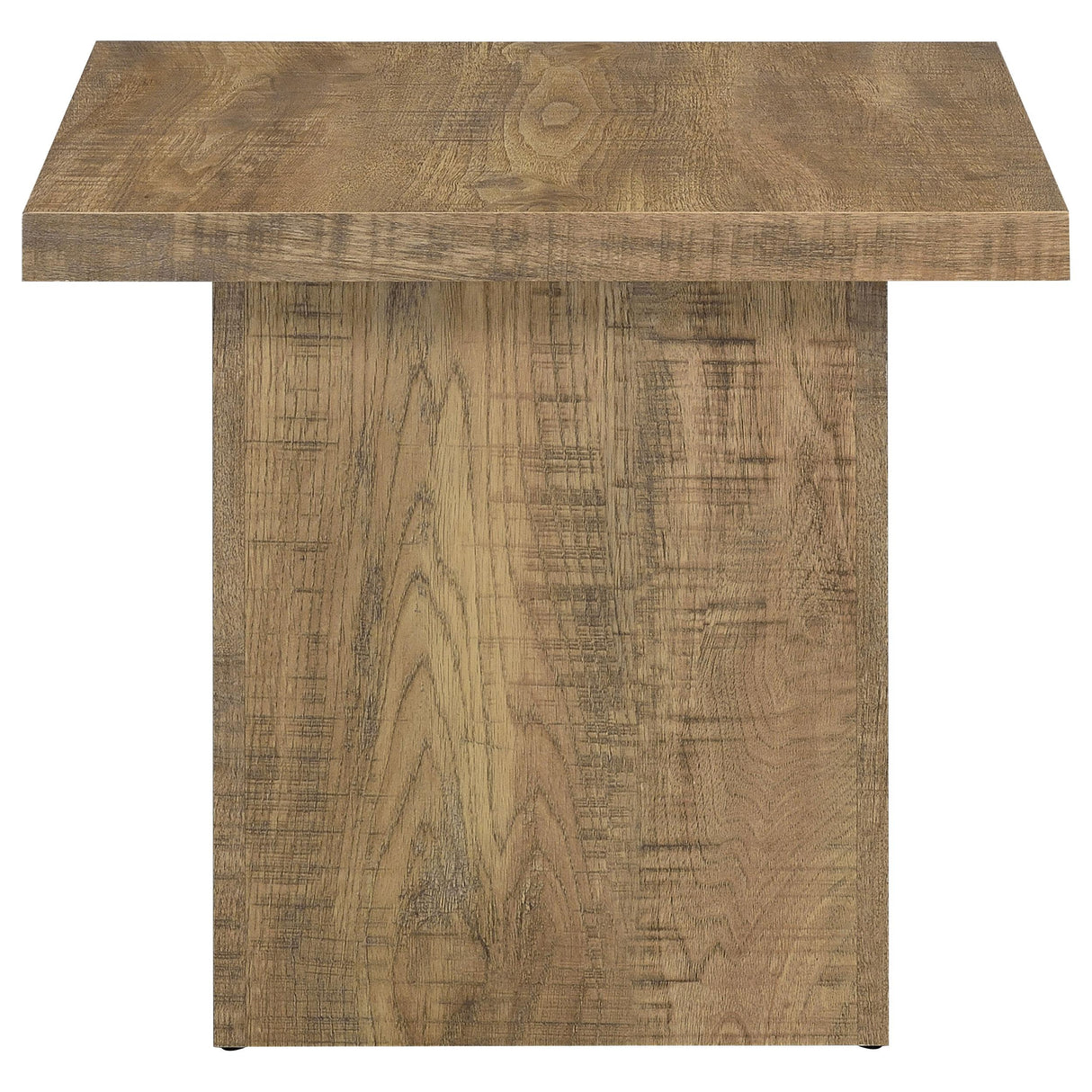  Coaster Furniture Devar 708067 Square Engineered Wood End Table - Mango Brown IMAGE 4
