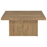  Coaster Furniture Devar 708068 Square Engineered Wood Coffee Table - Mango Brown IMAGE 3