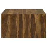  Coaster Furniture Odilia 708418 Square Solid Wood Coffee Table - Auburn IMAGE 4