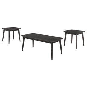  Coaster Furniture Radley 708490 3-piece Rectangular Coffee Table Set - Black IMAGE 1