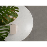  Coaster Furniture Astoria 709667 Round Genuine Marble Side End Table - White IMAGE 5
