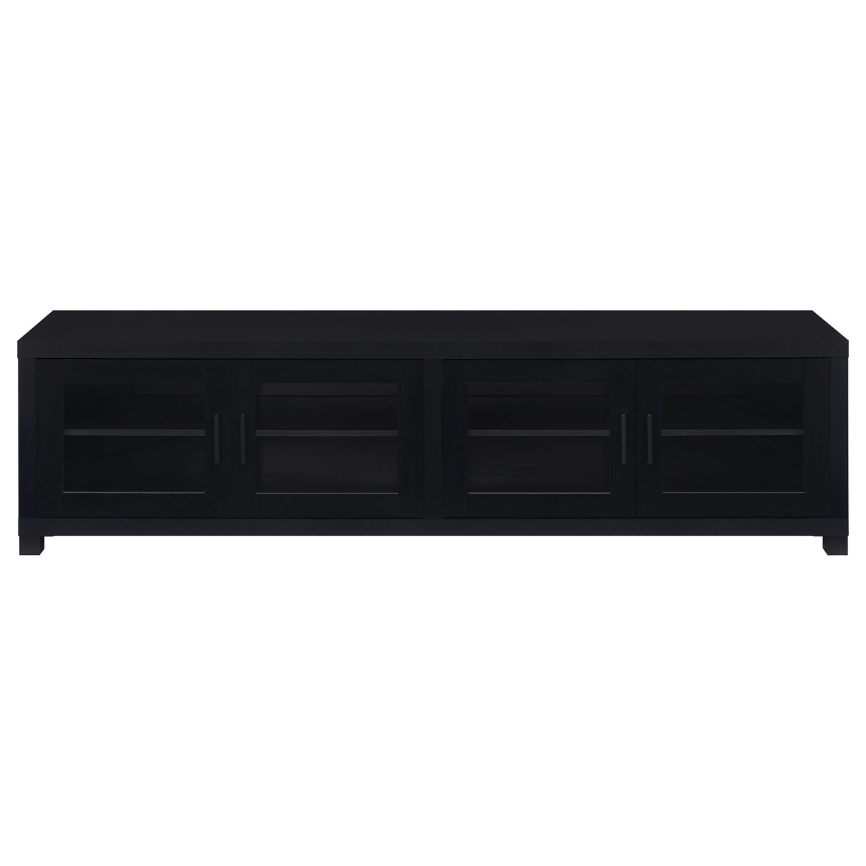  Coaster Furniture Jupiter 736303 4-door Engineered Wood 79-inch TV Stand - Black IMAGE 4