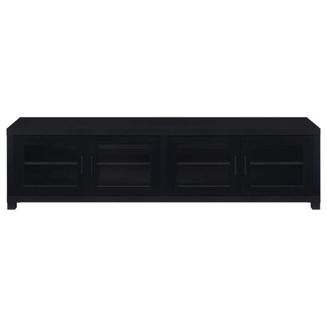  Coaster Furniture Jupiter 736303 4-door Engineered Wood 79-inch TV Stand - Black IMAGE 4