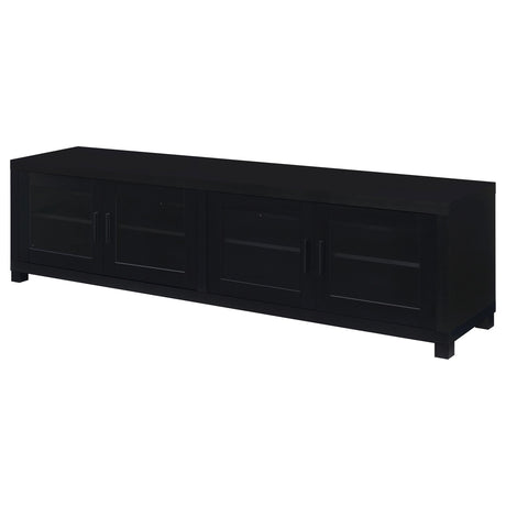  Coaster Furniture Jupiter 736303 4-door Engineered Wood 79-inch TV Stand - Black IMAGE 5
