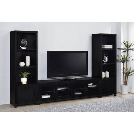  Coaster Furniture Jupiter 736303 4-door Engineered Wood 79-inch TV Stand - Black IMAGE 9