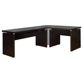  Coaster Furniture Skylar 800891L 83-inch L-Shaped Office Computer Desk - Cappuccino IMAGE 1