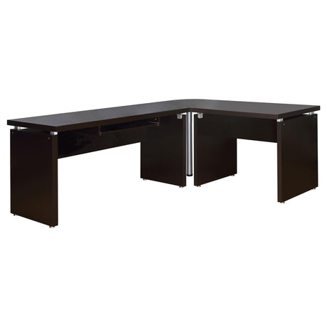  Coaster Furniture Skylar 800891L 83-inch L-Shaped Office Computer Desk - Cappuccino IMAGE 1