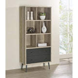  Coaster Furniture Maeve 801923 70-inch 3-shelf Bookcase with Drawers - Distressed Pine IMAGE 2
