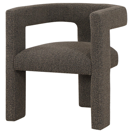  Coaster Furniture Petra 902880 Boucle Upholstered Accent Side Chair - Chocolate Brown IMAGE 3