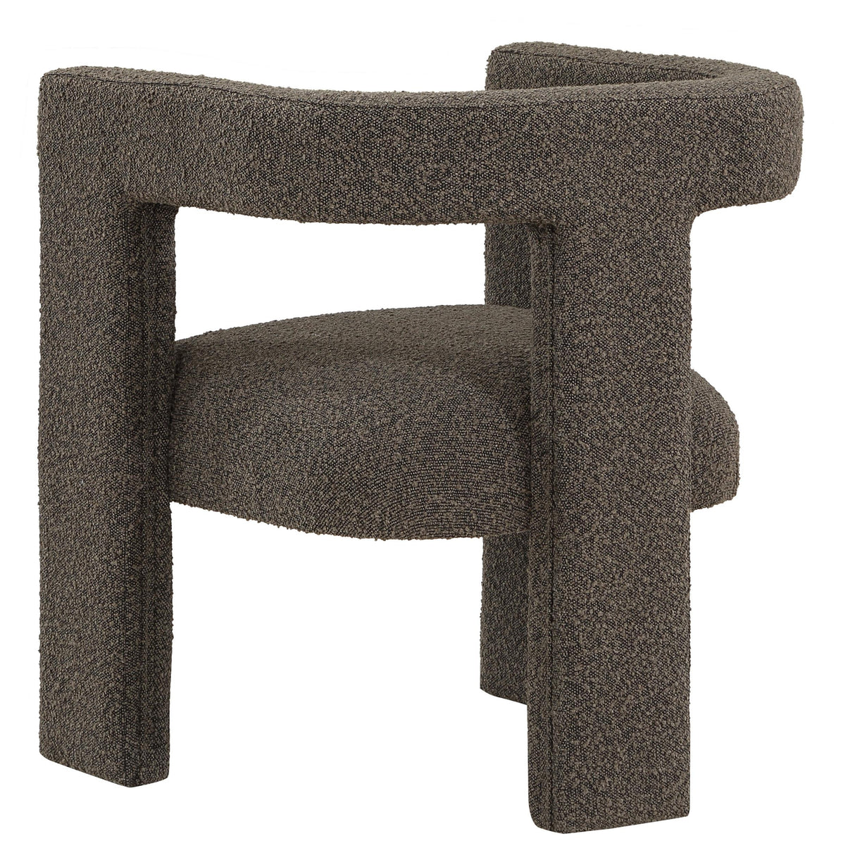  Coaster Furniture Petra 902880 Boucle Upholstered Accent Side Chair - Chocolate Brown IMAGE 5