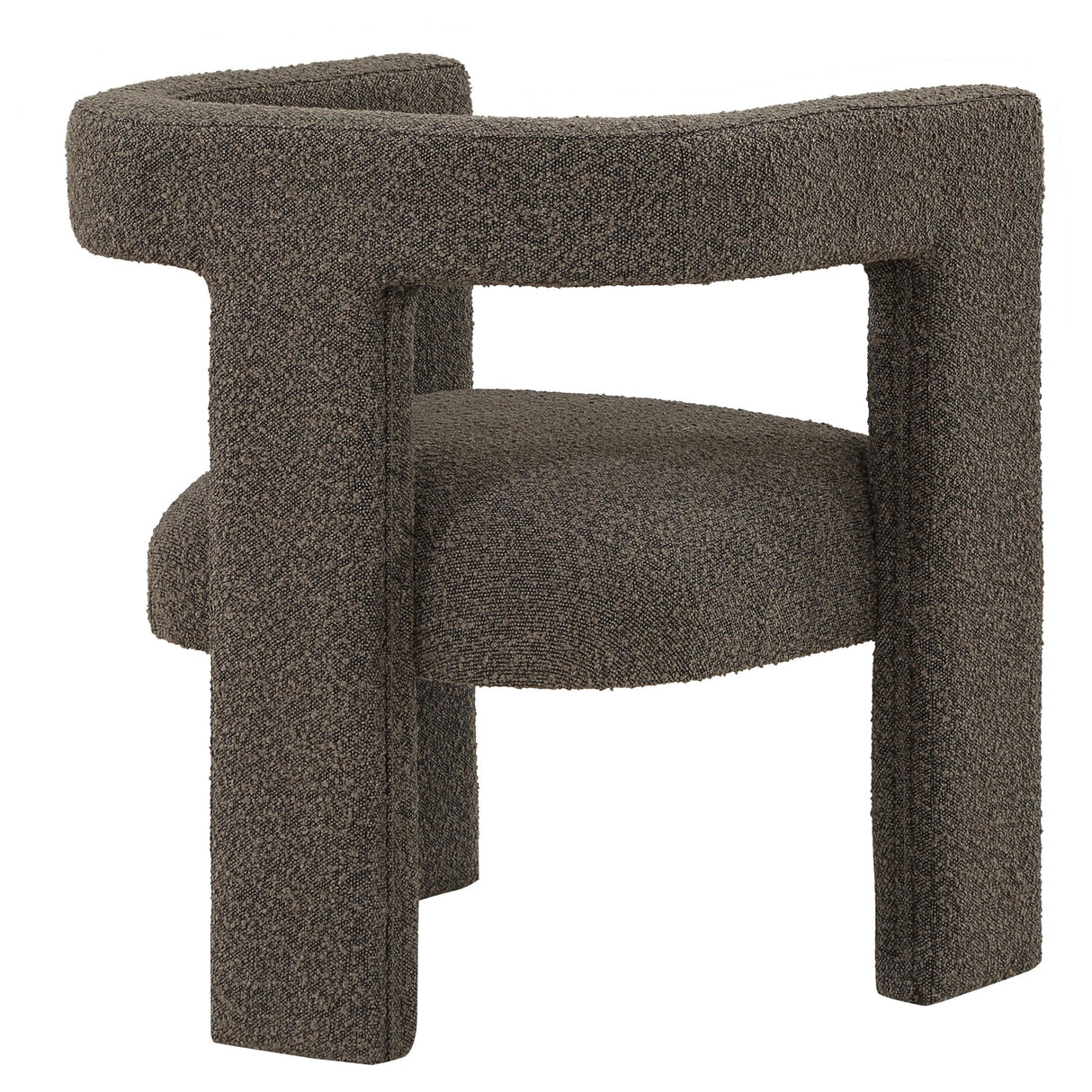  Coaster Furniture Petra 902880 Boucle Upholstered Accent Side Chair - Chocolate Brown IMAGE 7