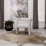  Coaster Furniture Petra 902881 Boucle Upholstered Accent Side Chair - White IMAGE 2