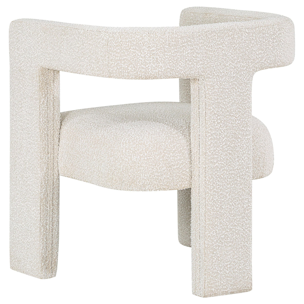  Coaster Furniture Petra 902881 Boucle Upholstered Accent Side Chair - White IMAGE 6