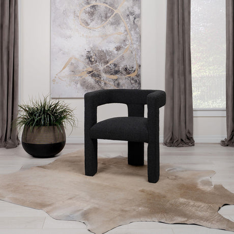  Coaster Furniture Petra 902882 Boucle Upholstered Accent Side Chair - Black IMAGE 9
