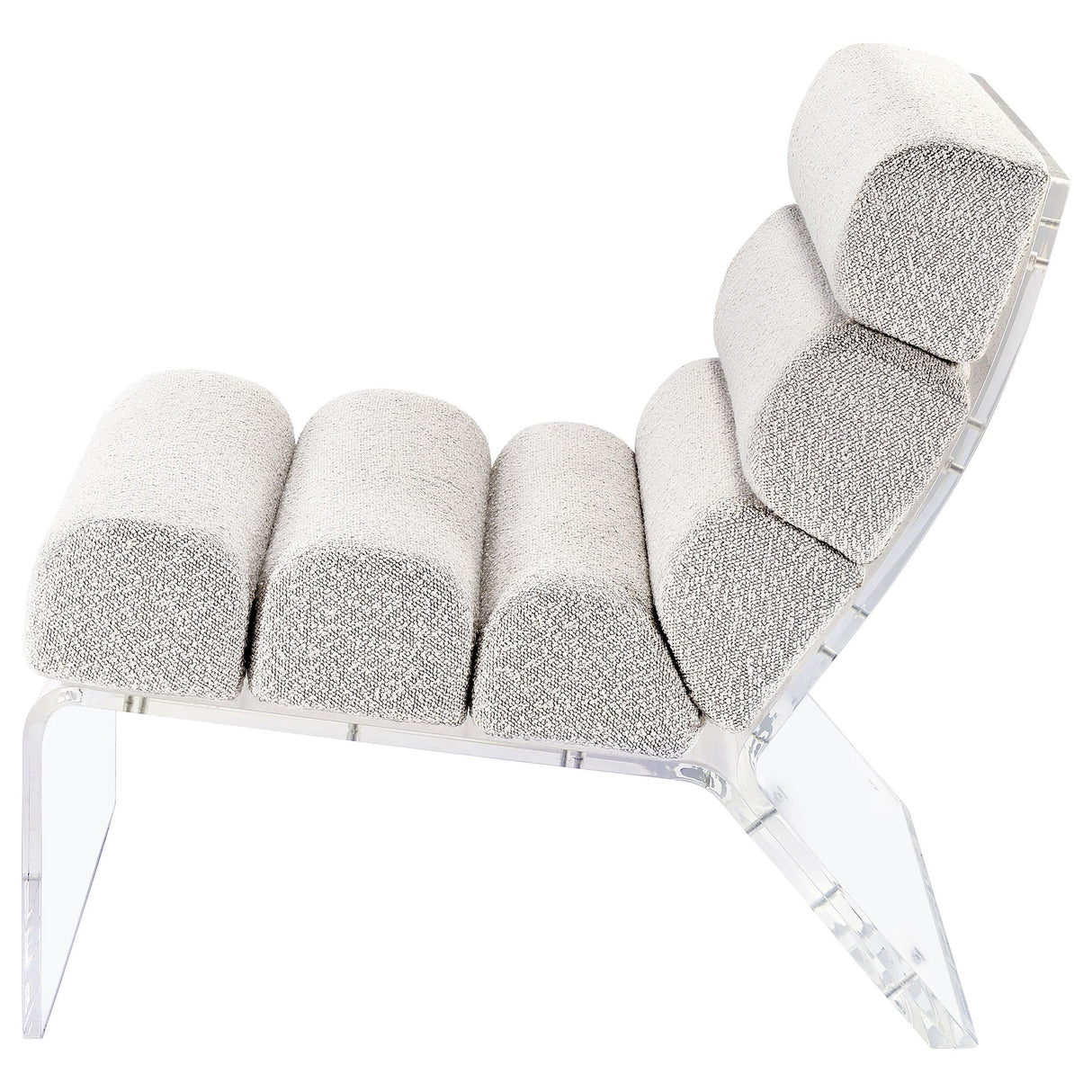 Coaster Furniture Serreta 903161 Boucle Upholstered Armless Acrylic Chair - Ivory IMAGE 5