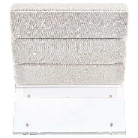  Coaster Furniture Serreta 903161 Boucle Upholstered Armless Acrylic Chair - Ivory IMAGE 7