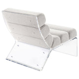  Coaster Furniture Serreta 903161 Boucle Upholstered Armless Acrylic Chair - Ivory IMAGE 8