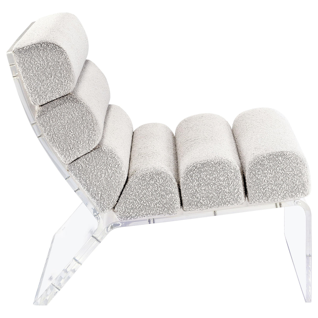  Coaster Furniture Serreta 903161 Boucle Upholstered Armless Acrylic Chair - Ivory IMAGE 9