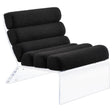  Coaster Furniture Serreta 903162 Boucle Upholstered Armless Acrylic Chair - Black IMAGE 1