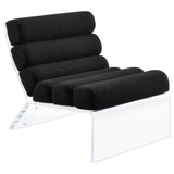  Coaster Furniture Serreta 903162 Boucle Upholstered Armless Acrylic Chair - Black IMAGE 1