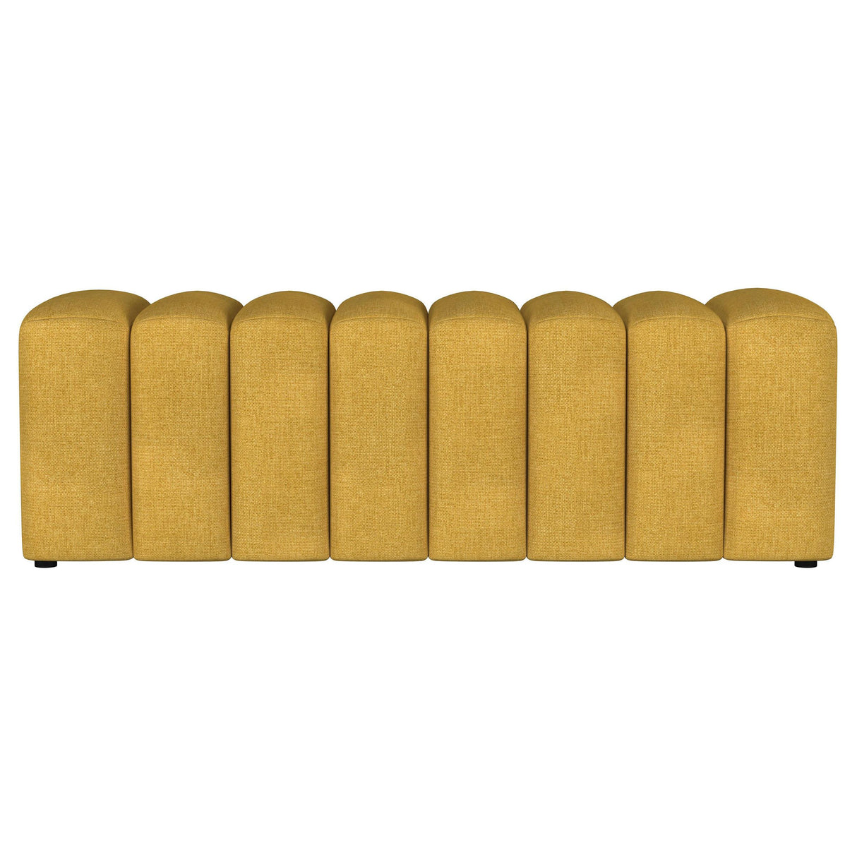  Coaster Furniture Summer 910292 Fabric Upholstered Tufted Accent Bench - Mustard Yellow IMAGE 2