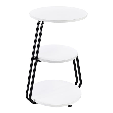  Coaster Furniture Hilly 930071 3-tier Round Accent Side Table - White and Black IMAGE 6