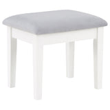  Coaster Furniture Regina 930245 Makeup Vanity Table Set with Lighting - White IMAGE 10