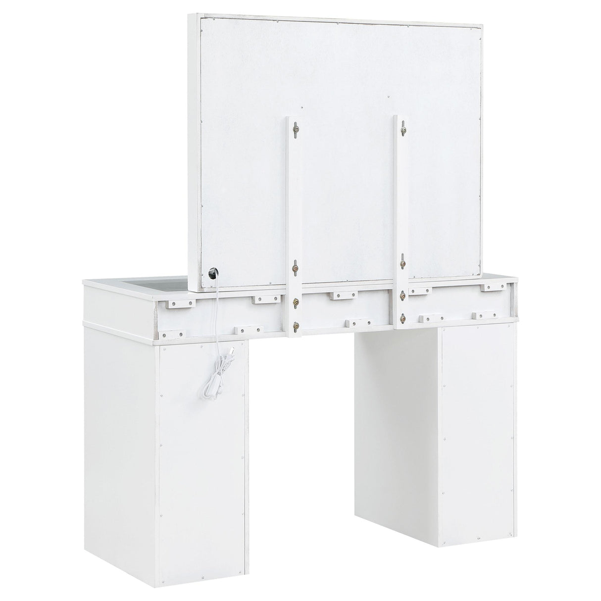  Coaster Furniture Regina 930245 Makeup Vanity Table Set with Lighting - White IMAGE 7
