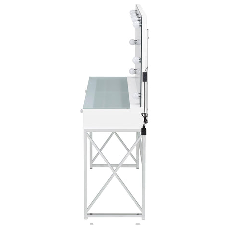 Coaster Furniture Eliza 936164 Vanity Set with Lighting & Stool - White and Chrome IMAGE 12