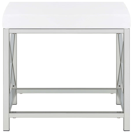  Coaster Furniture Eliza 936164 Vanity Set with Lighting & Stool - White and Chrome IMAGE 19