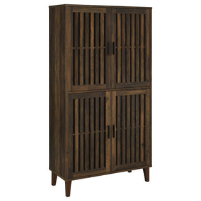  Coaster Furniture Elouise 950335 4-door Engineered Wood Tall Accent Cabinet - Dark Pine IMAGE 1
