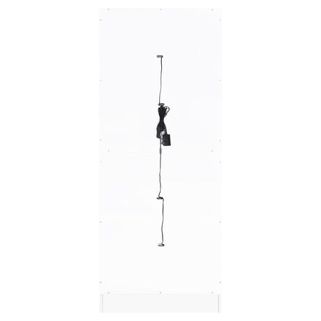  Coaster Furniture Cabra 950397 4-door LED Curio Display Cabinet - White High Gloss IMAGE 8