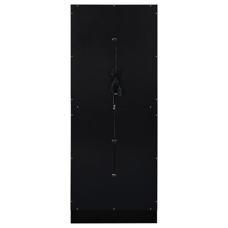  Coaster Furniture Cabra 950398 4-door LED Curio Display Cabinet - Black High Gloss IMAGE 10
