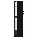  Coaster Furniture Cabra 950398 4-door LED Curio Display Cabinet - Black High Gloss IMAGE 8