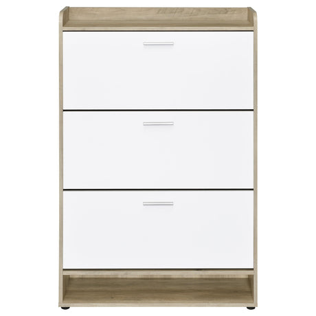  Coaster Furniture Denia 950403 3-tier Engineered Wood Shoe Cabinet - White IMAGE 5