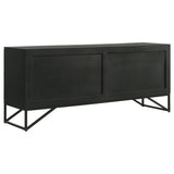  Coaster Furniture Riddell 959631 4-door Wood Reeding Accent Cabinet - Matte Black IMAGE 8