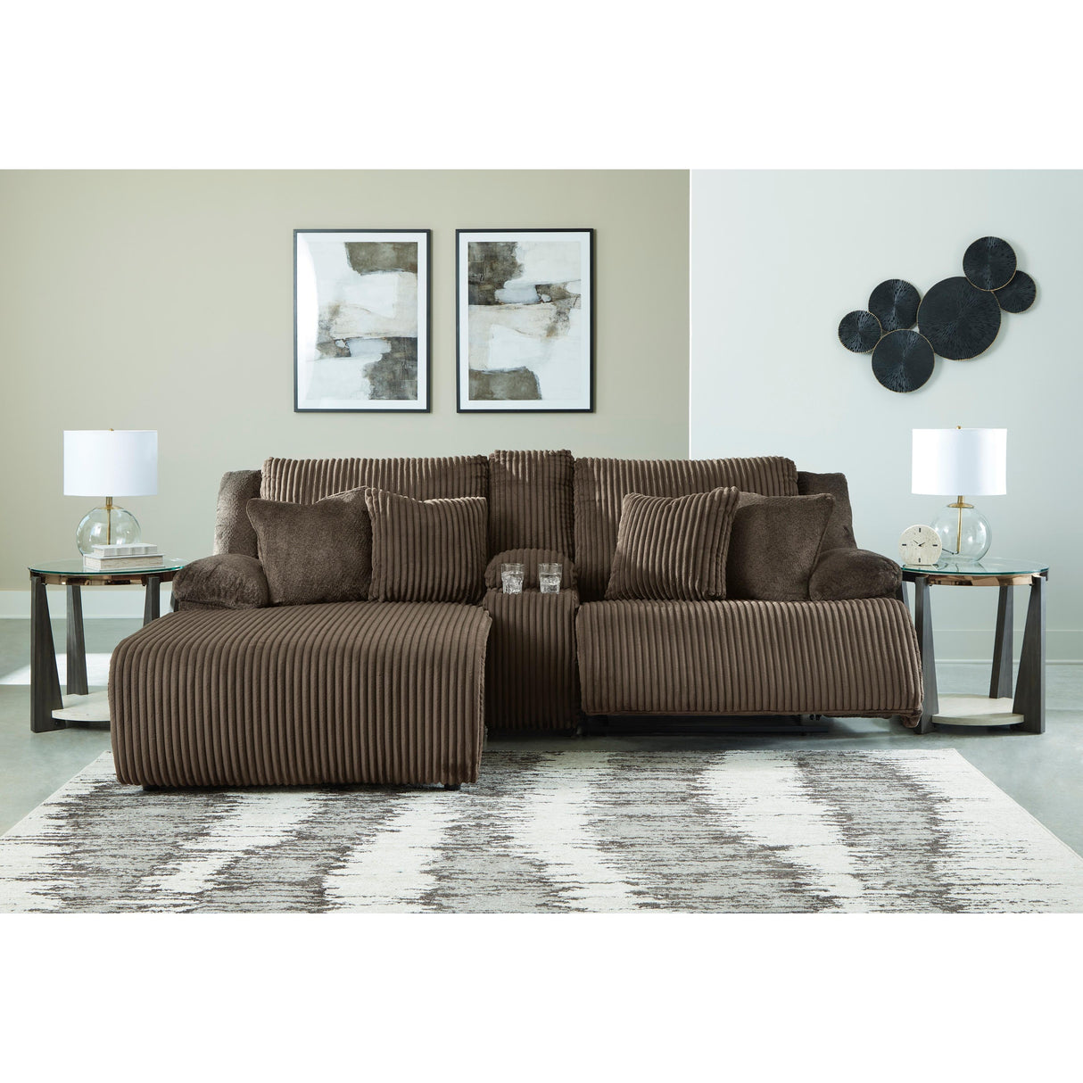  Signature Design by Ashley Top Tier 92705S5 3 pc Reclining Sectional Sofa with Chaise IMAGE 3