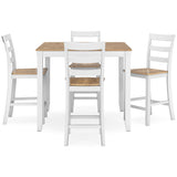  Signature Design by Ashley Gesthaven D398-223 Dining Room Counter Table Set IMAGE 2