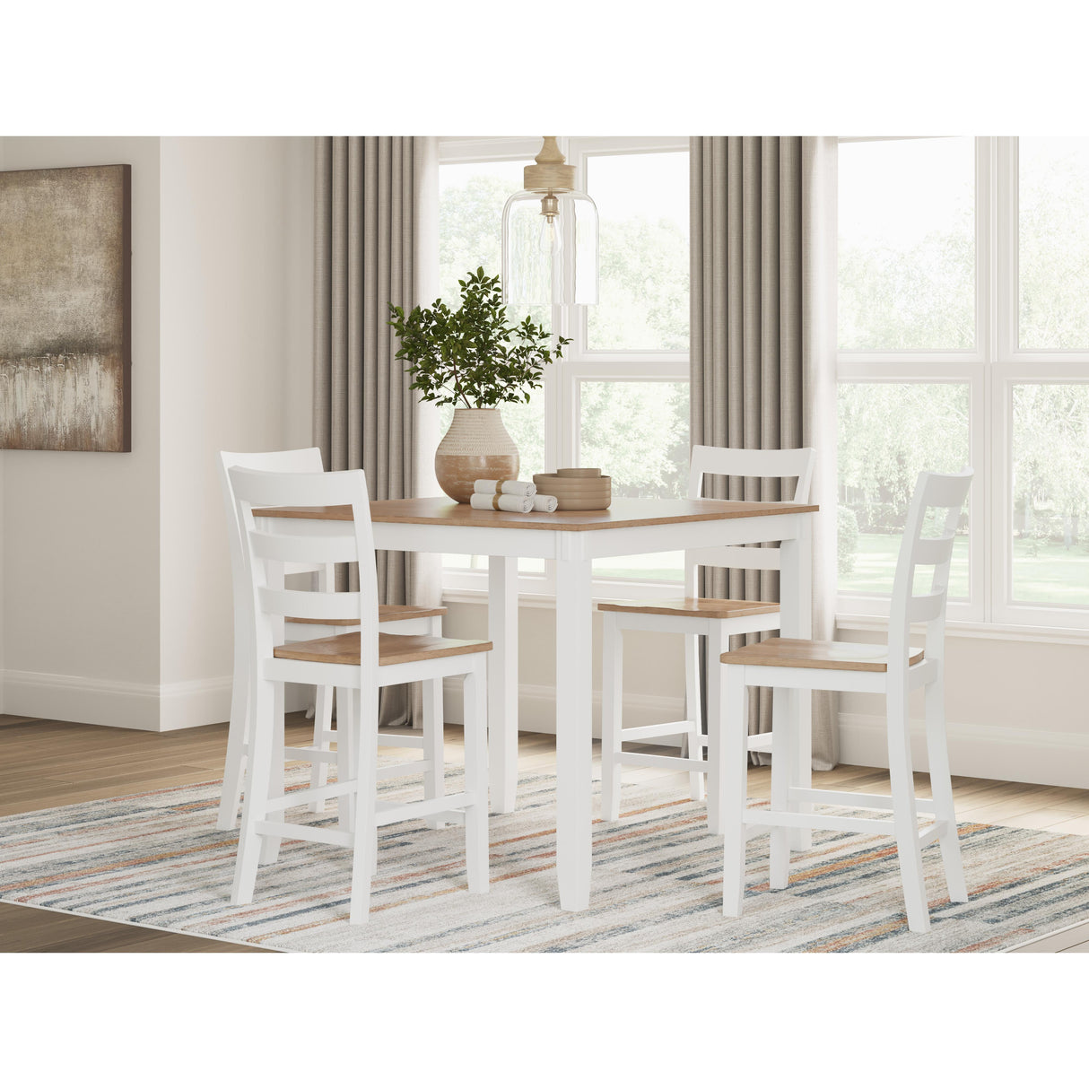 Signature Design by Ashley Gesthaven D398-223 Dining Room Counter Table Set IMAGE 3