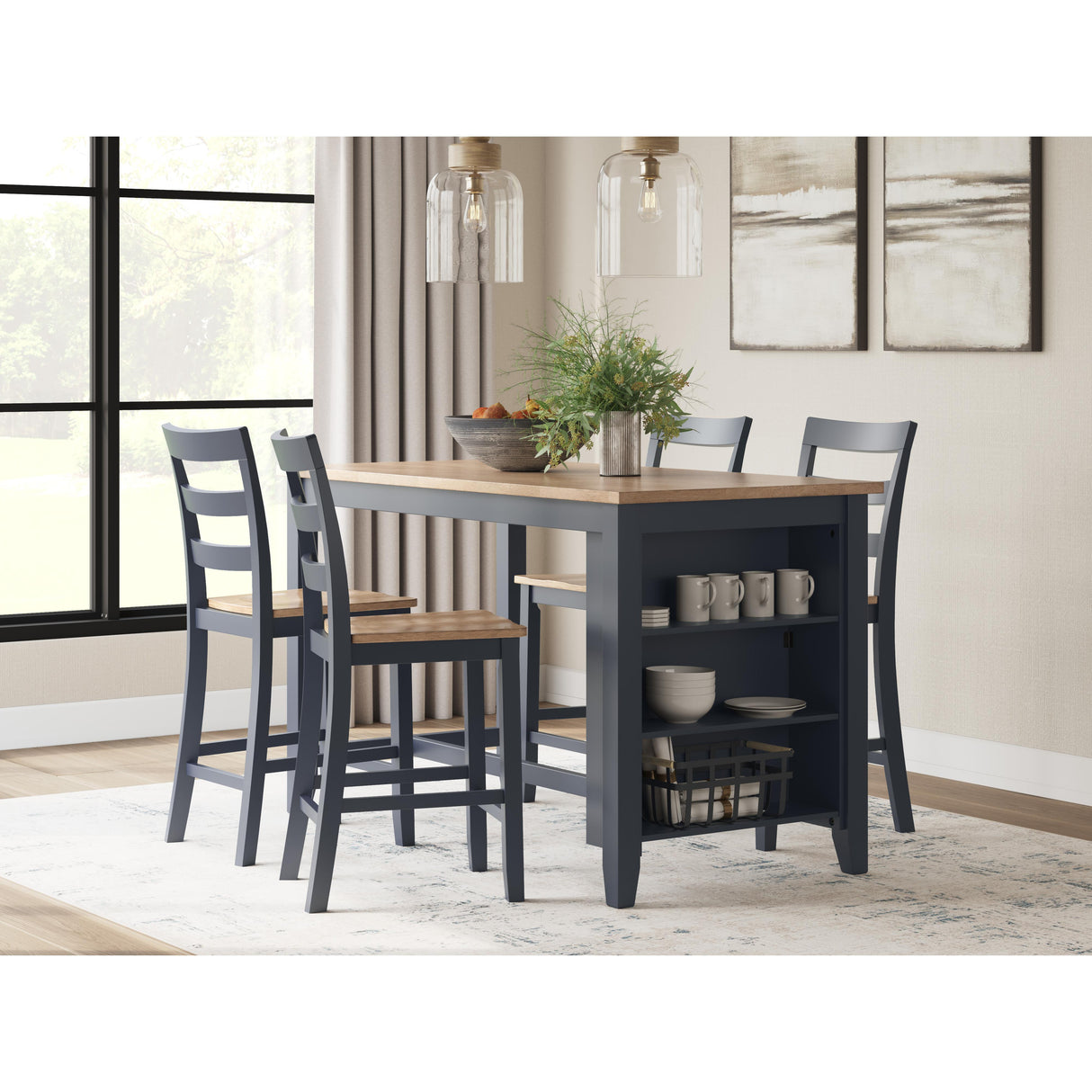  Signature Design by Ashley Gesthaven D399-13 Rectangular Dining Room Counter Table IMAGE 9