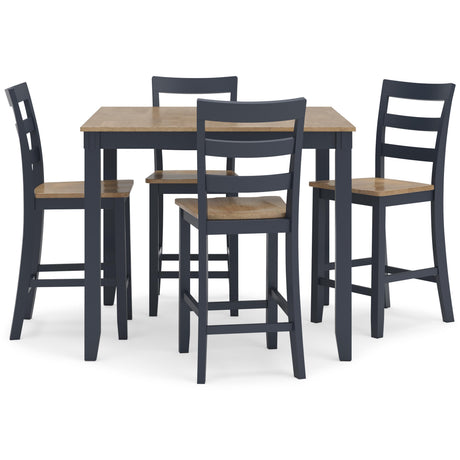  Signature Design by Ashley Gesthaven D399-223 Dining Room Counter Table Set IMAGE 2