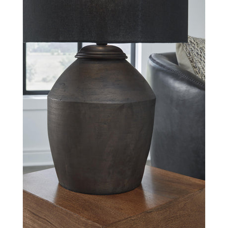  Signature Design by Ashley Naareman L100804 Terracotta Table Lamp IMAGE 4