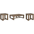  Signature Design by Ashley Cariton T471T1 Coffee Table and 2 End Tables IMAGE 1