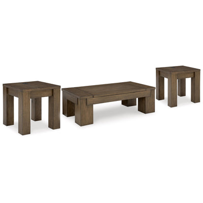  Signature Design by Ashley Rosswain T763T1 Lift-top Coffee Table and 2 End Tables IMAGE 1