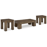  Signature Design by Ashley Rosswain T763T1 Lift-top Coffee Table and 2 End Tables IMAGE 1