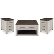  Signature Design by Ashley Darborn T796T1 Lift-top Coffee Table and 2 Chairside End Tables IMAGE 1