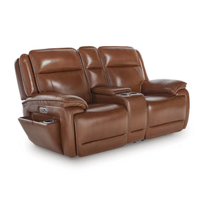  Signature Design by Ashley Healy Pier U1120418 Power Reclining Loveseat with Console and Adjustable Headrest IMAGE 1
