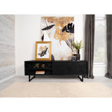  Coaster Furniture Marsden 703003 2-door Mango Wood 70" TV Stand - Charcoal Black IMAGE 2