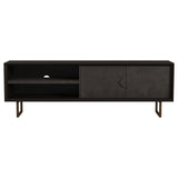  Coaster Furniture Marsden 703003 2-door Mango Wood 70" TV Stand - Charcoal Black IMAGE 4